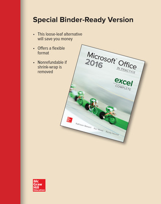 mcgraw/Looseleaf for Microsoft Office Excel 2016 Complete In Practice test bank 