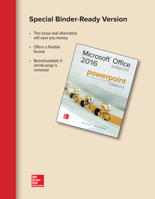 mcgraw/Looseleaf for Microsoft Office PowerPoint 2016 Complete In Practice by Nordell test bank 