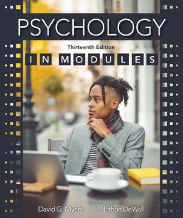 Psychology in Modules by Myers 13e Test Bank 